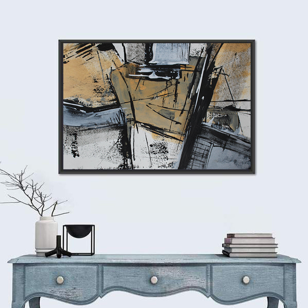 Layered Geometric Texture Wall Art