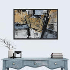 Layered Geometric Texture Wall Art