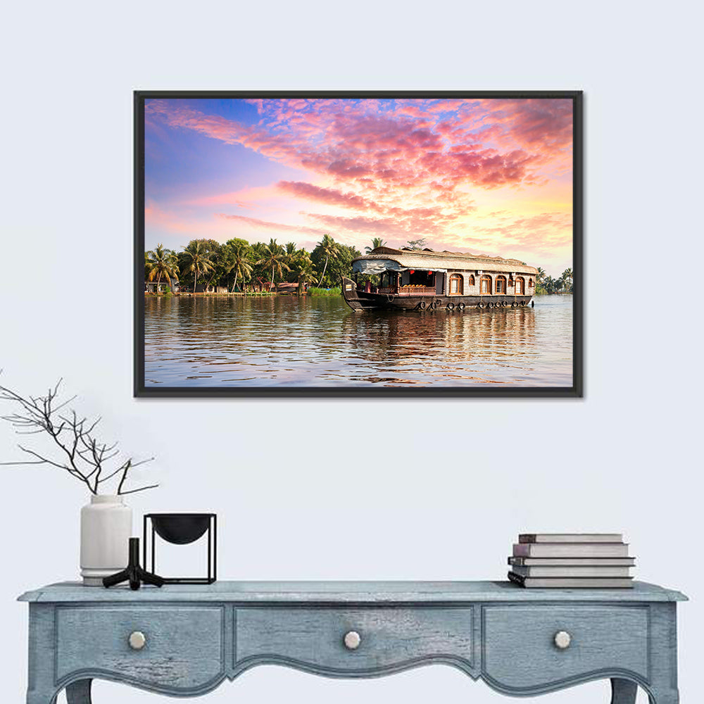 Houseboat at Sunset Wall Art