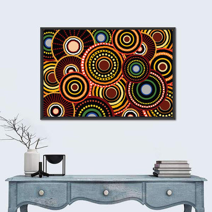 Earthy Concentric Circles Pattern Wall Art
