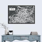 Hsinchu Street Grid Map Wall Art