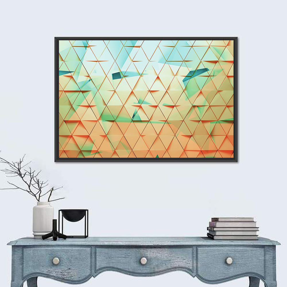 Translucent Triangle Grid Wall Art