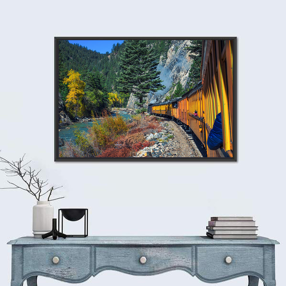 Steam Engine No 21 in Colorado Wall Art in a room, landscape