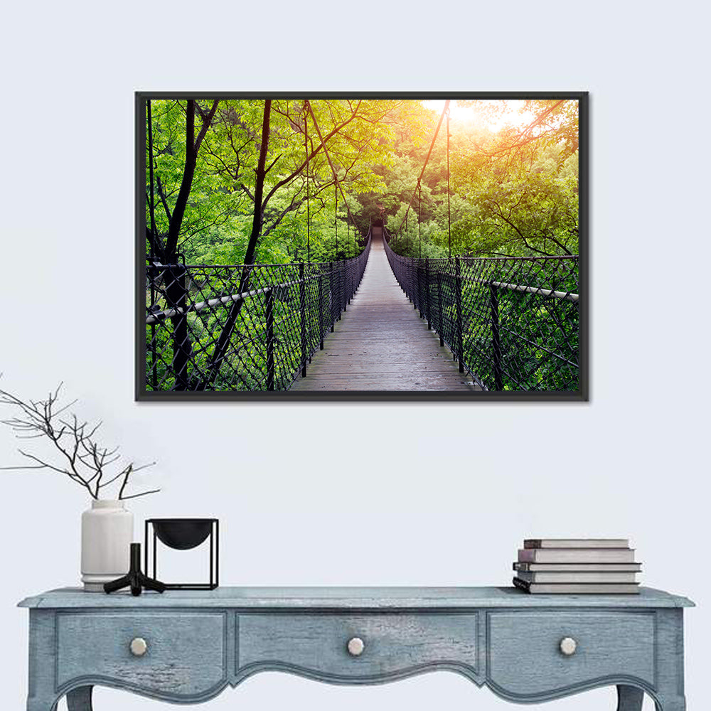 Guilin Jungle Suspension Bridge Wall Art in a room, landscape