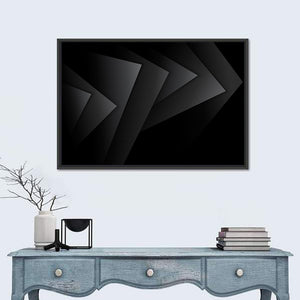 Dark Black Layers Abstract Wall Art