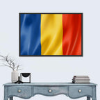 Romanian Tricolor Flag Wall Art