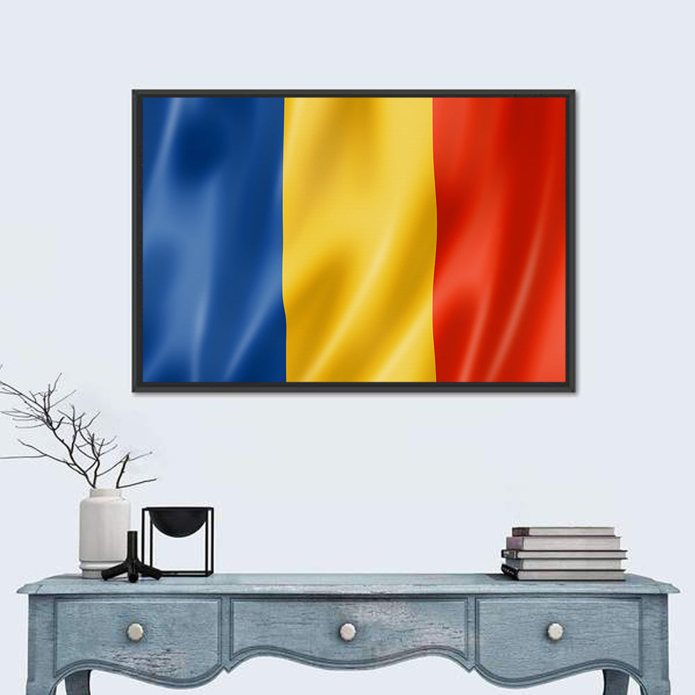 Romanian Tricolor Flag Wall Art