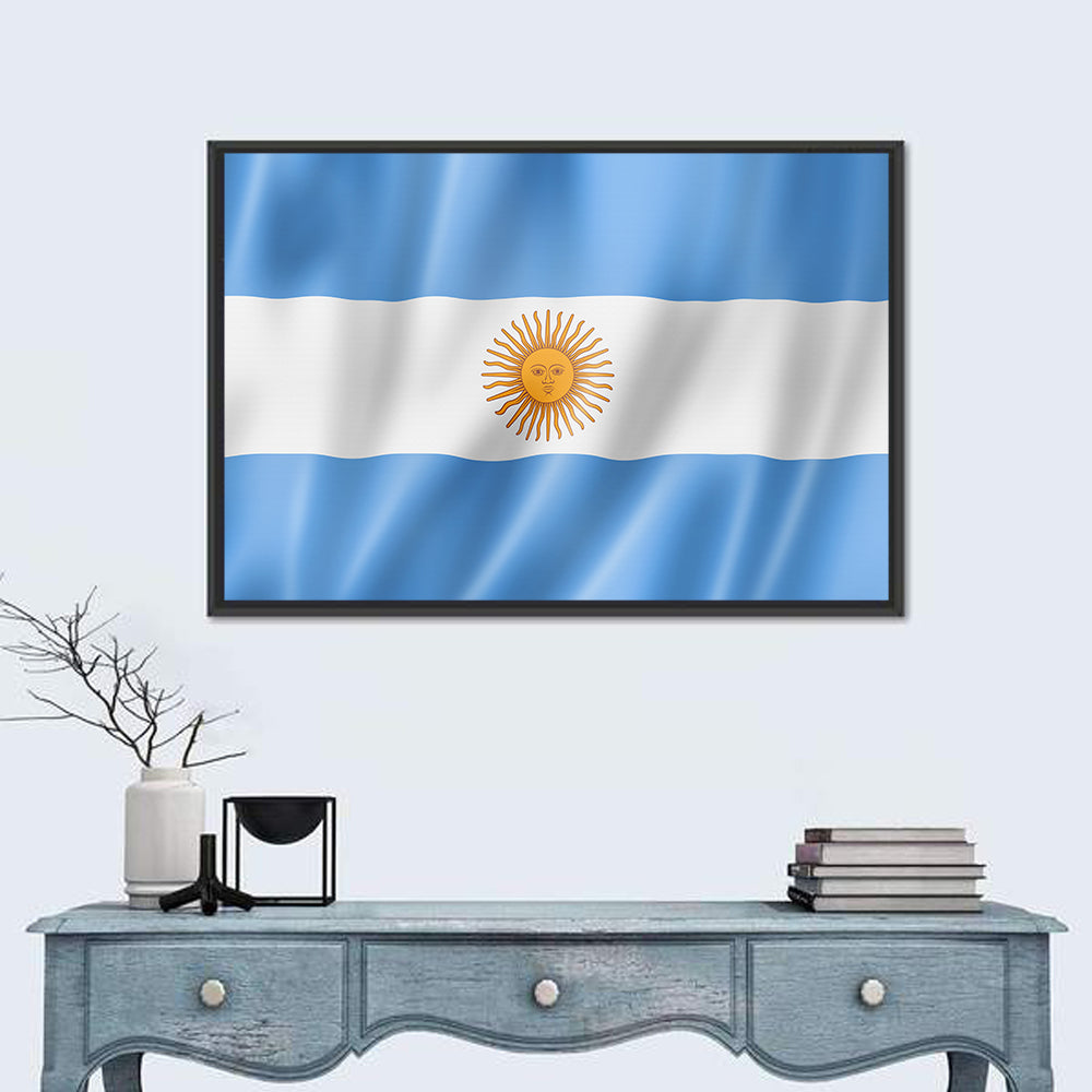 Waving Flag Of Argentina Wall Art