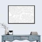 London City Map Plan Wall Art