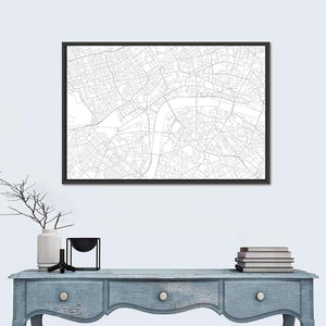 Map Of London City Wall Art