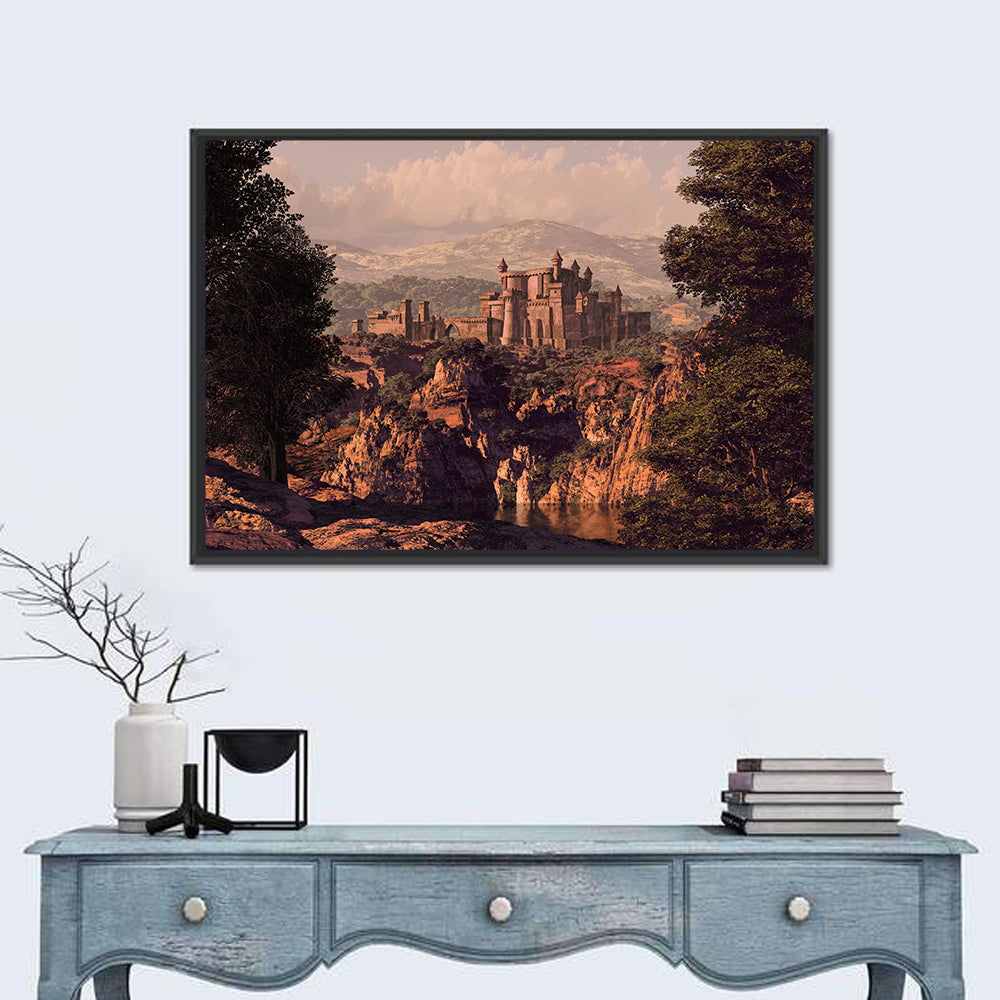 Medieval Castle at Golden Hour Wall Art