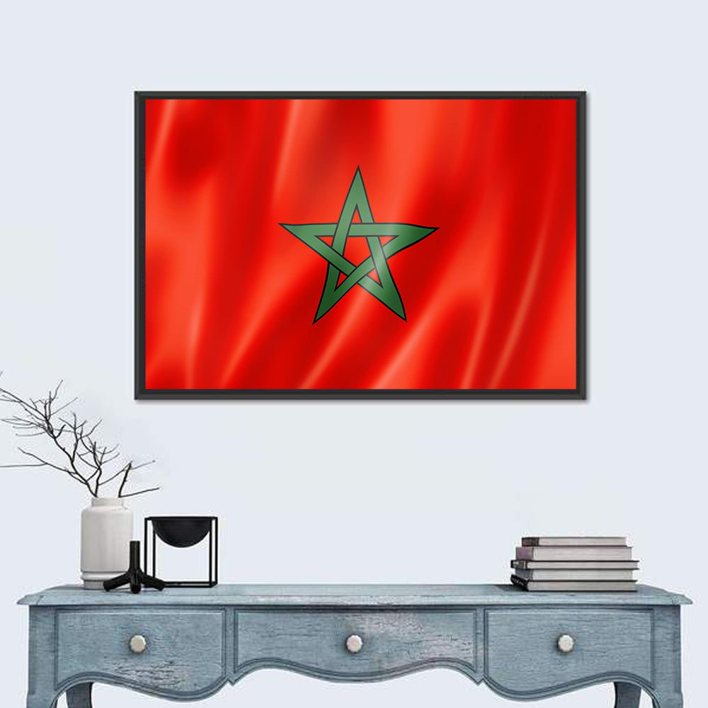 Morocco Flag with Five-pointed Star Wall Art