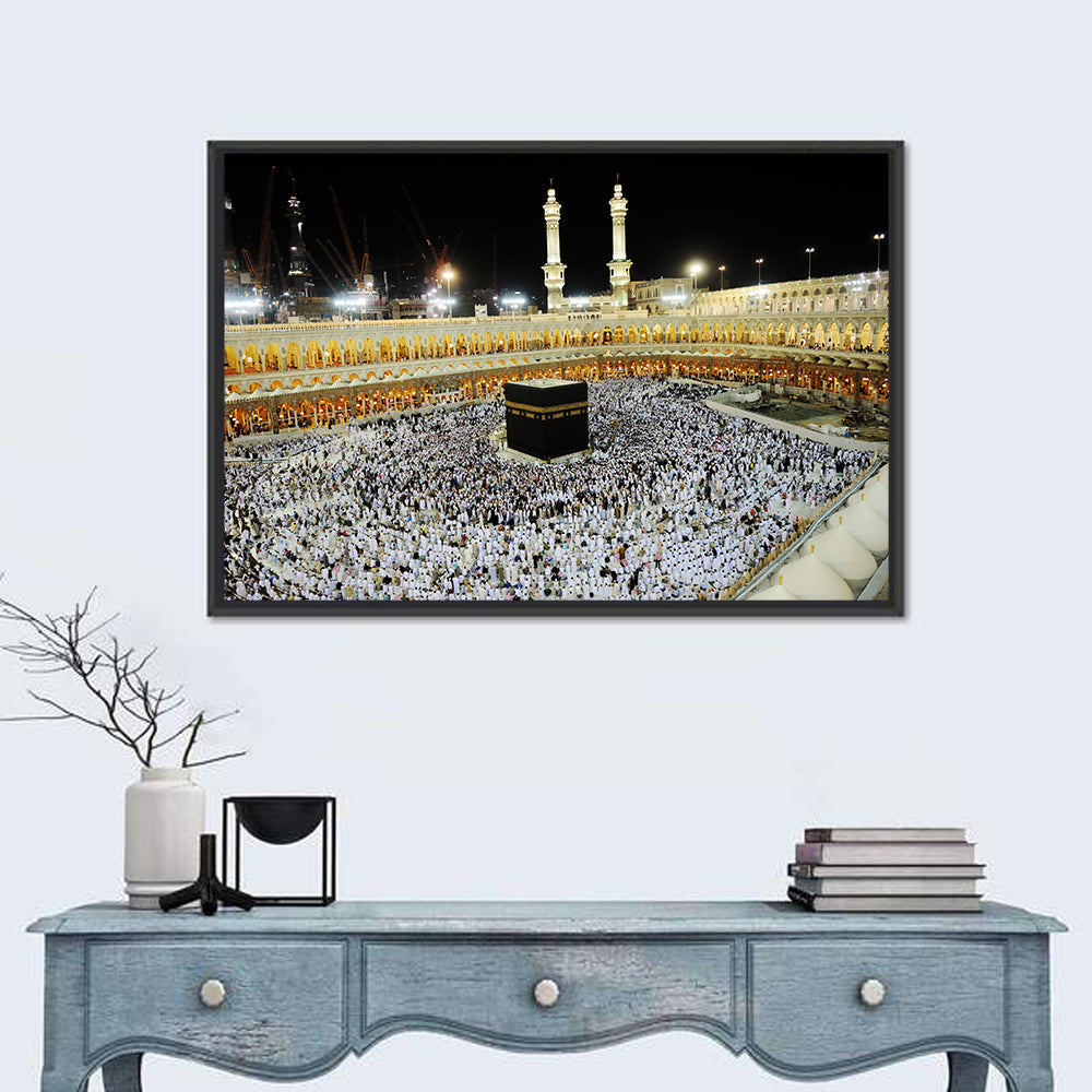 Kaaba Overhead Night View Wall Art