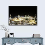 Masjid Al-haram at Night Wall Art