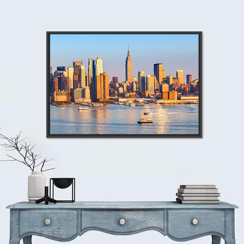 Manhattan Sunrise Over Harbor Wall Art