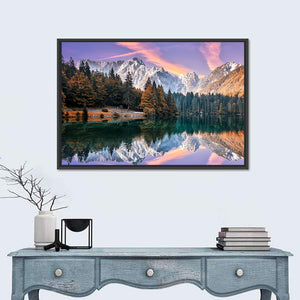 The Fusine Mountain Lake  Wall Art