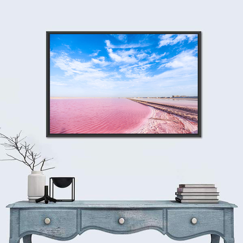 Pink Salt Lake Boardwalk Wall Art