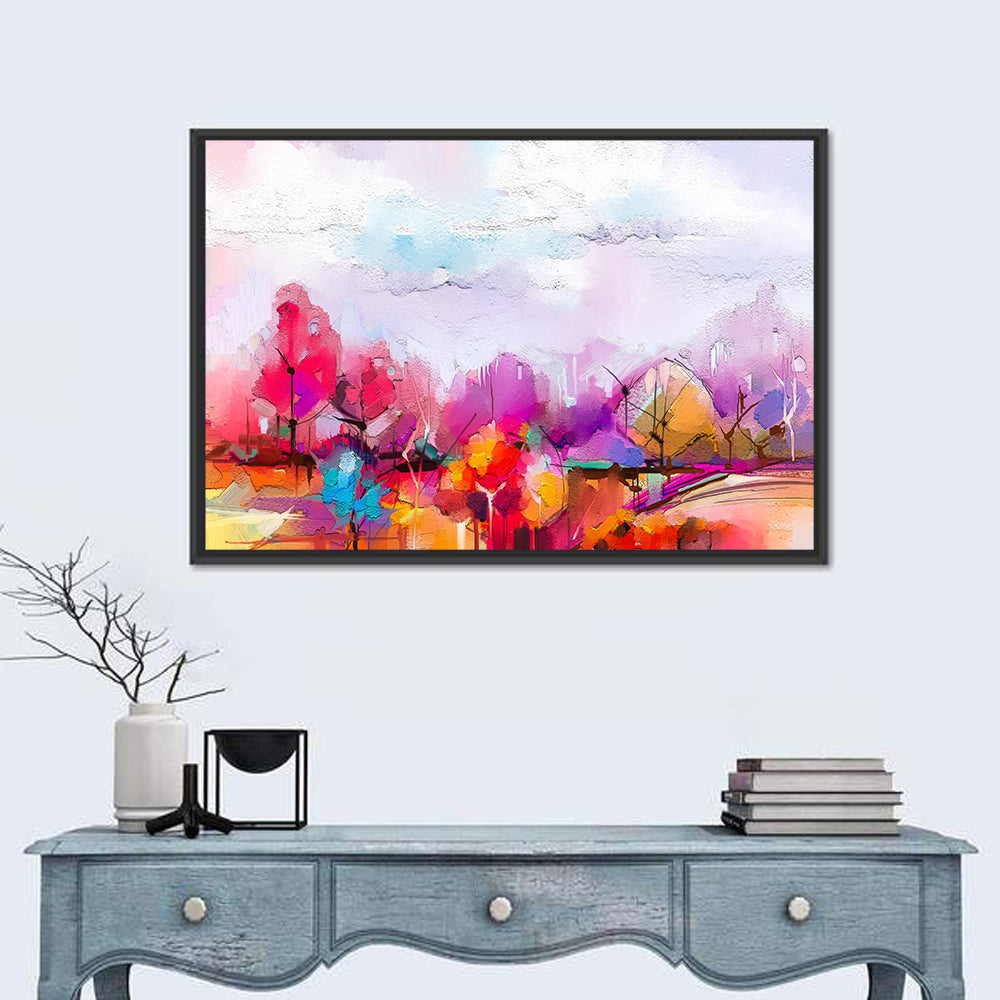 Impasto Meadow Landscape Wall Art