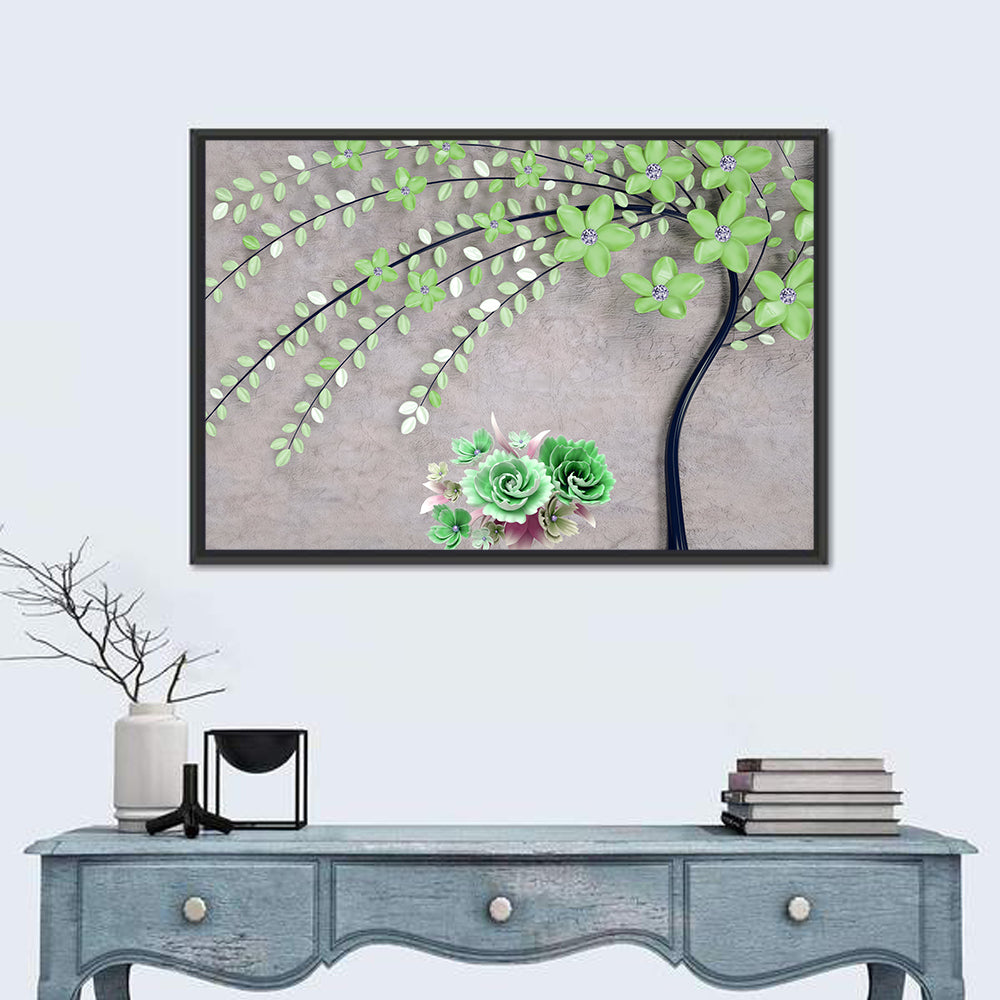 3d Flowering Branch Wall Art