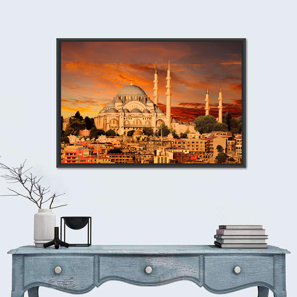 Suleymaniye Mosque at Dusk Wall Art