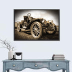Sepia Vintage Roadster Side Profile Wall Art