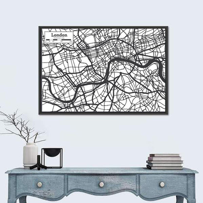 Hand Drawn London Map Wall Art