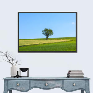 Lonely Tree At Meadow Wall Art