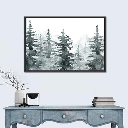 Snowy Pine and Spruce Forest Wall Art