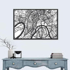 Minimalist Moscow City Map Wall Art