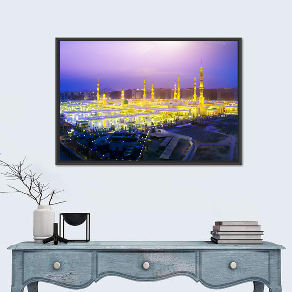 Al-masjid An-nabawi at Dusk Wall Art