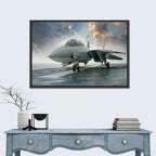 Swept-wing Jet on Flight Deck Wall Art