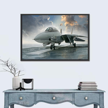 Swept-wing Jet on Flight Deck Wall Art