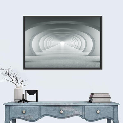 White Arched Corridor Wall Art