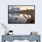 Cuernos Peaks and Driftwood, Pehoe Lake Wall Art