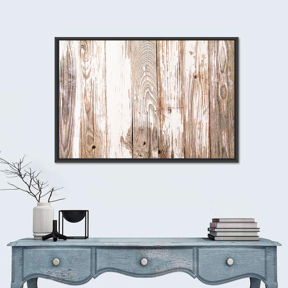 Weathered Wood Plank Texture Wall Art