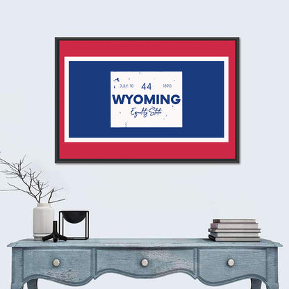 Wyoming Typographic Map Wall Art