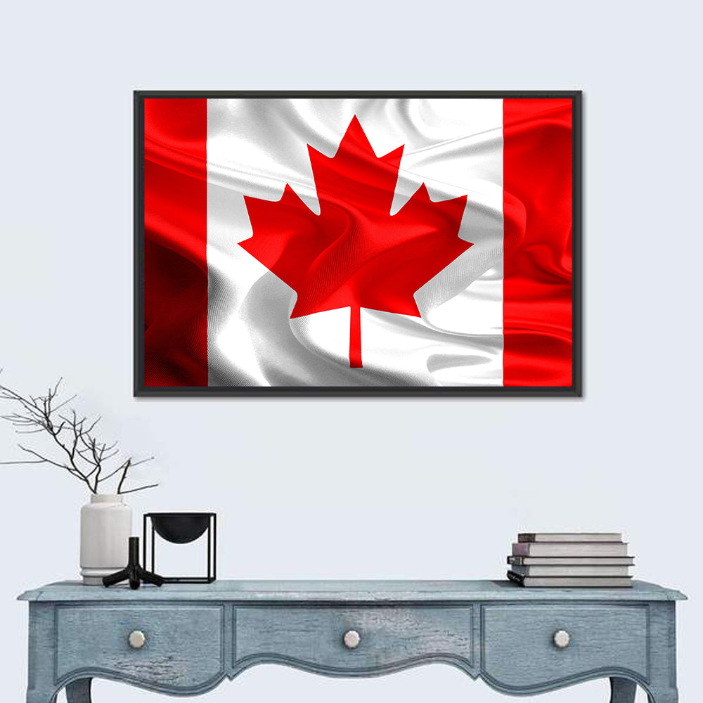 Waving Flag Of Canada Wall Art