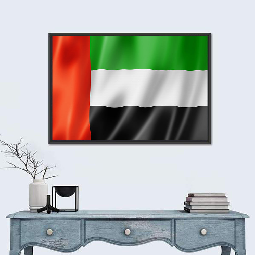 UAE Flag Waving Wall Art