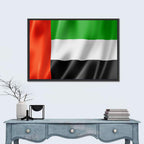 UAE Flag Waving Wall Art