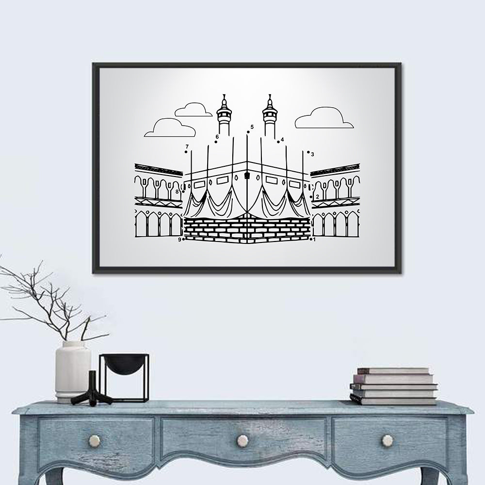 Khana E Kaaba Minimalist Line Wall Art
