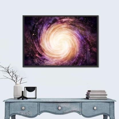 Spiral Galaxy In Space With Stars Wall Art