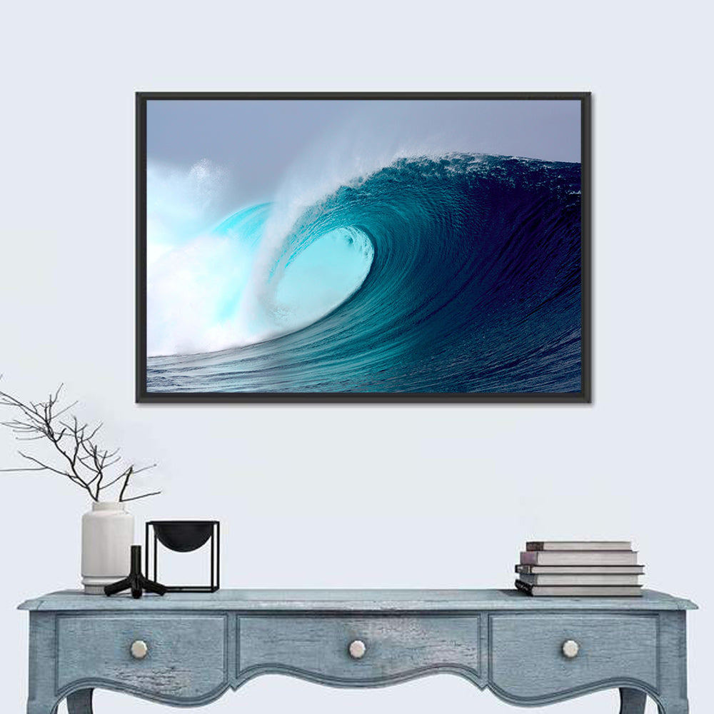 Tropical Blue Barrel Wave Wall Art