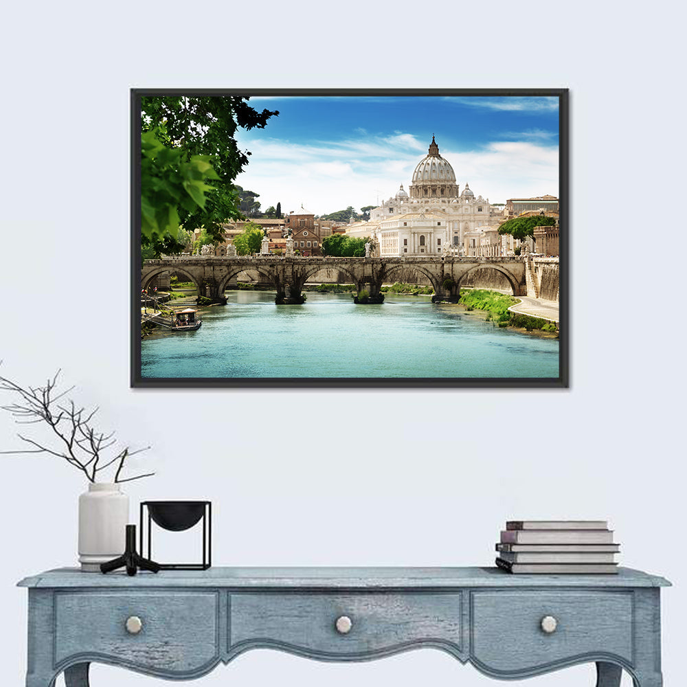 Tiber View with St. Peter's Basilica Wall Art