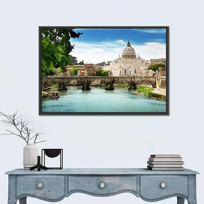 Tiber View with St. Peter's Basilica Wall Art