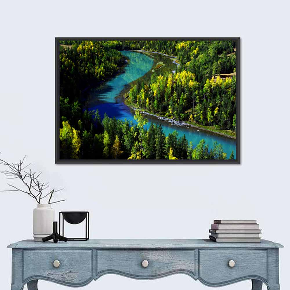 Moon Bay at Kanak Lake Wall Art in a room, landscape