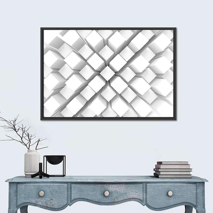 White Cube Grid Wall Art