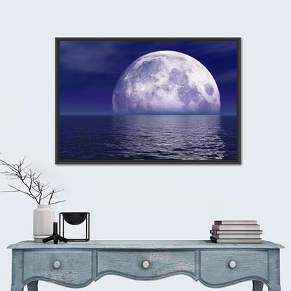 Full Moon Touching Water Wall Art
