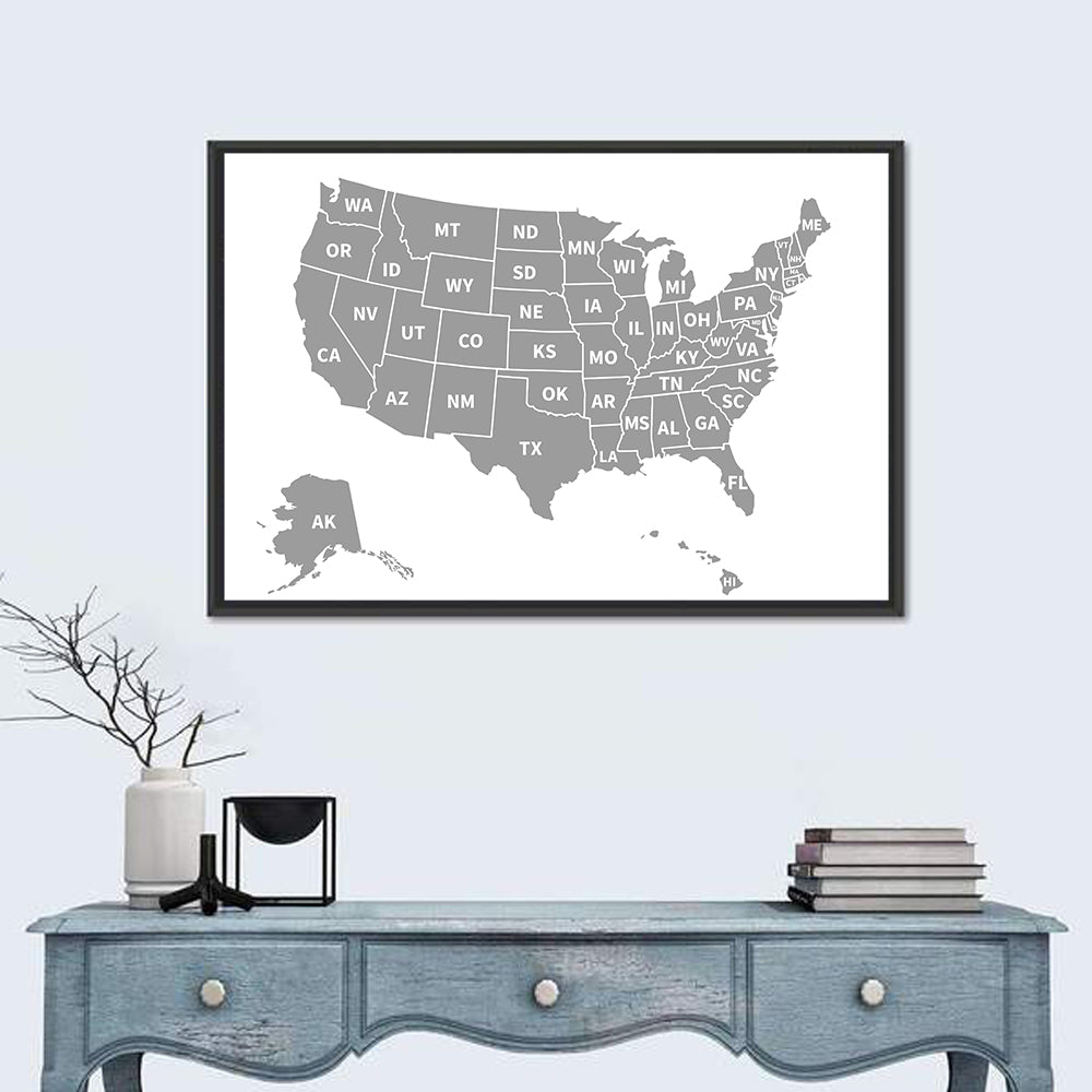 United States Map Wall Art