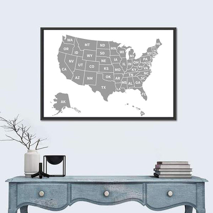 United States Map Wall Art