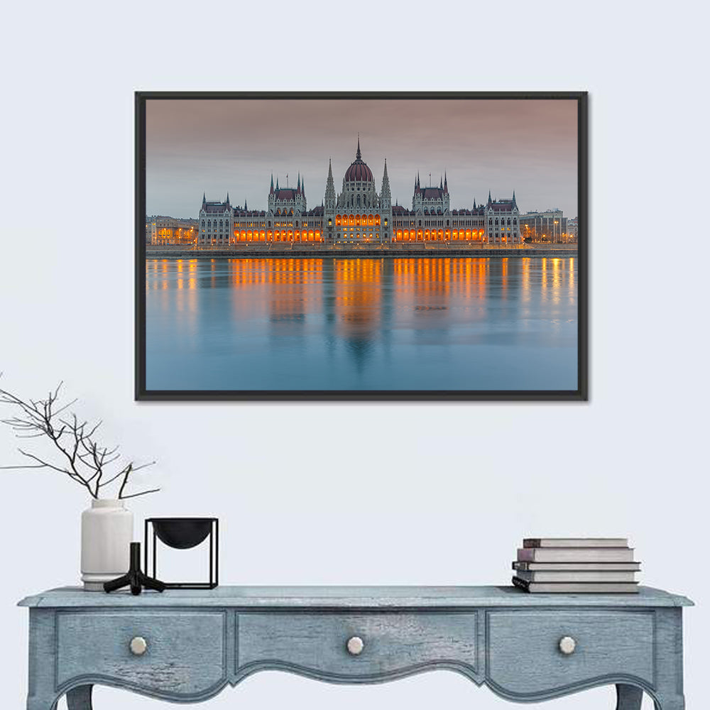 Budapest Parliament at Dusk Wall Art